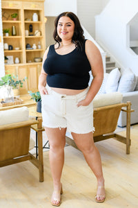 Rooney Mid Rise Rainbow Embroidery Cut Offs
