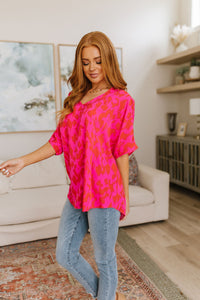 Unforgettable V-Neck Animal Print Blouse