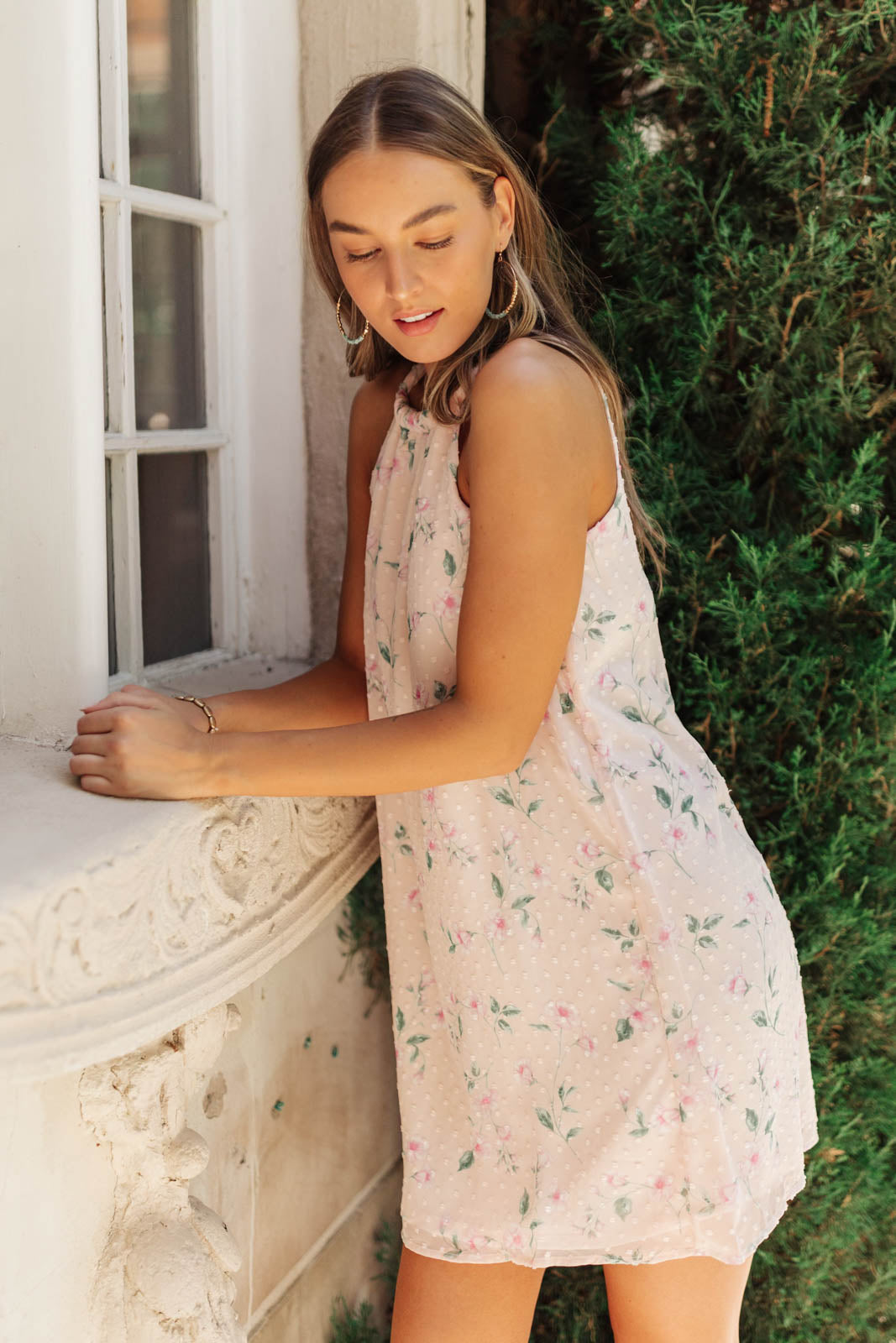 Andree By Unit Swiss Dot Floral Dress