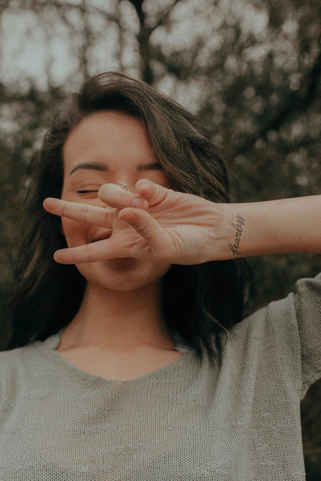 Fearless Words For A Season Temporary Tattoo